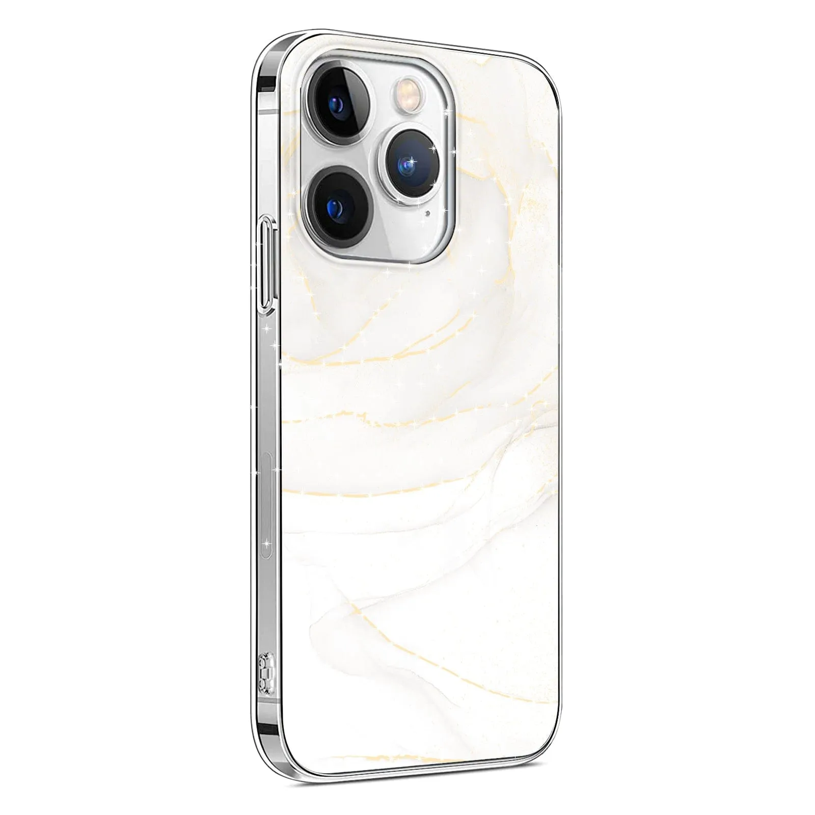 Protective Finish iPhone 15 Pro White Marble Case - Classic Design | Inspire Series