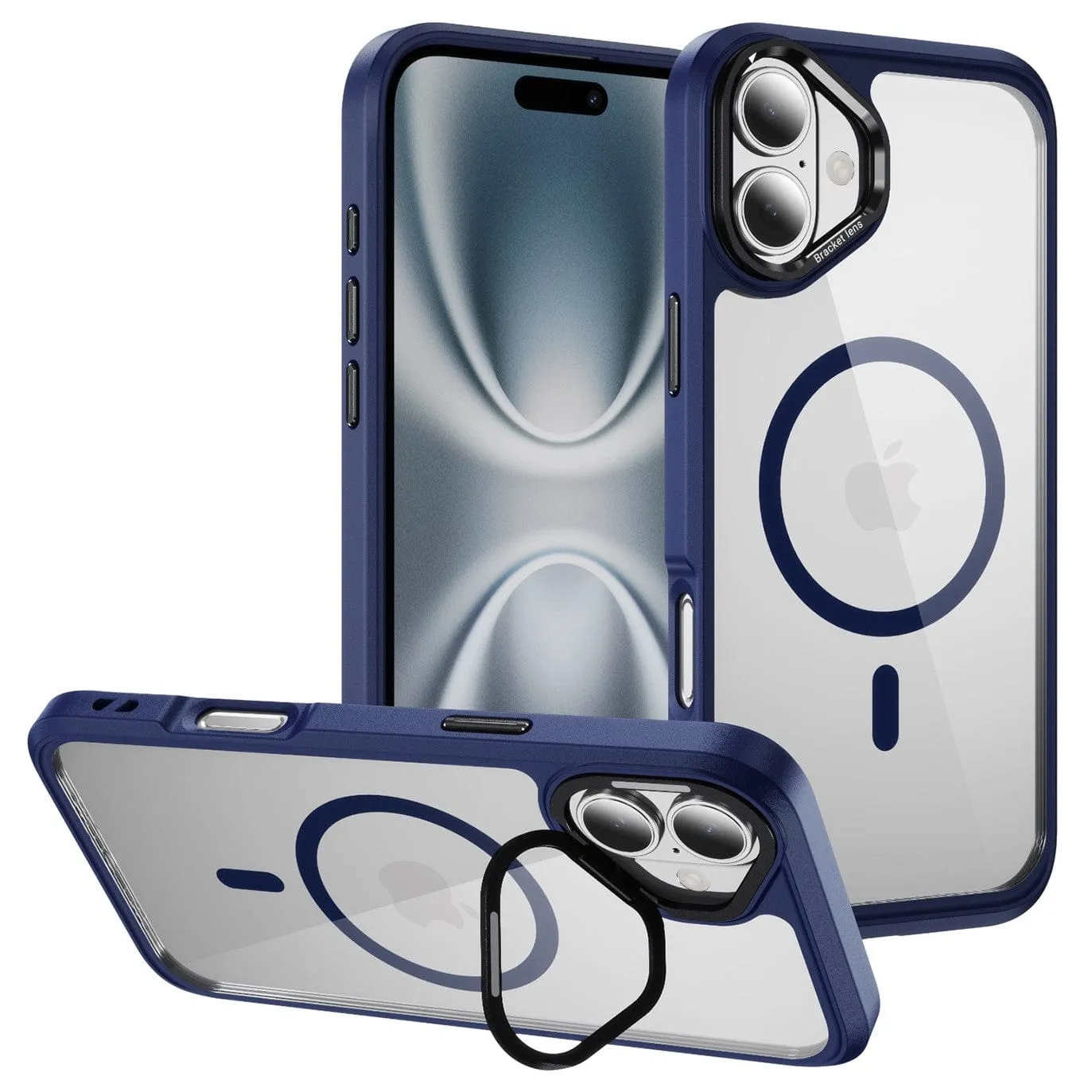 iPhone 17 Clear Back Case - Durable, Kickstand, MagSafe | Raider ArmorPro Series Smooth Surface Layer Matte Texture Finish