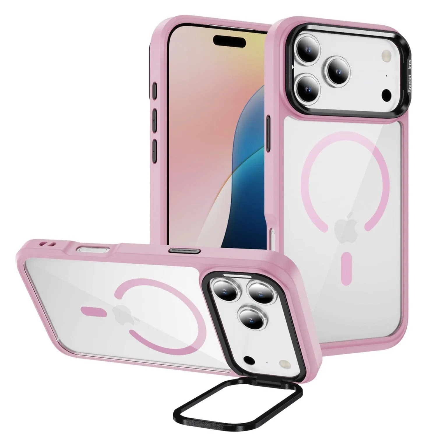 iPhone 17 Pro Clear Back Case - Durable, Kickstand, MagSafe | Raider ArmorPro Series Vivid Pattern Design