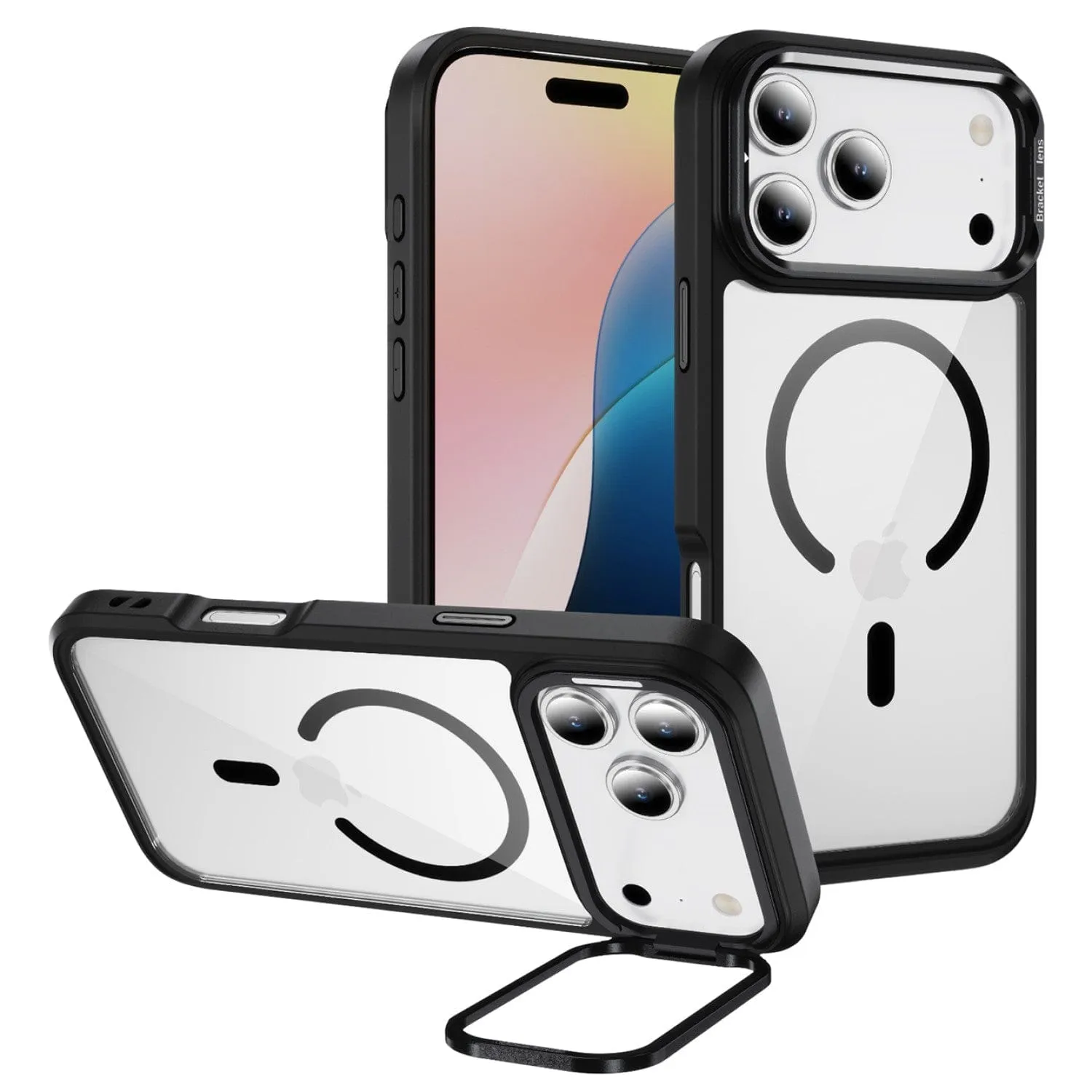 Premium Look dust protection iPhone 17 Pro Clear Back Case - Durable, Kickstand, MagSafe | Raider ArmorPro Series