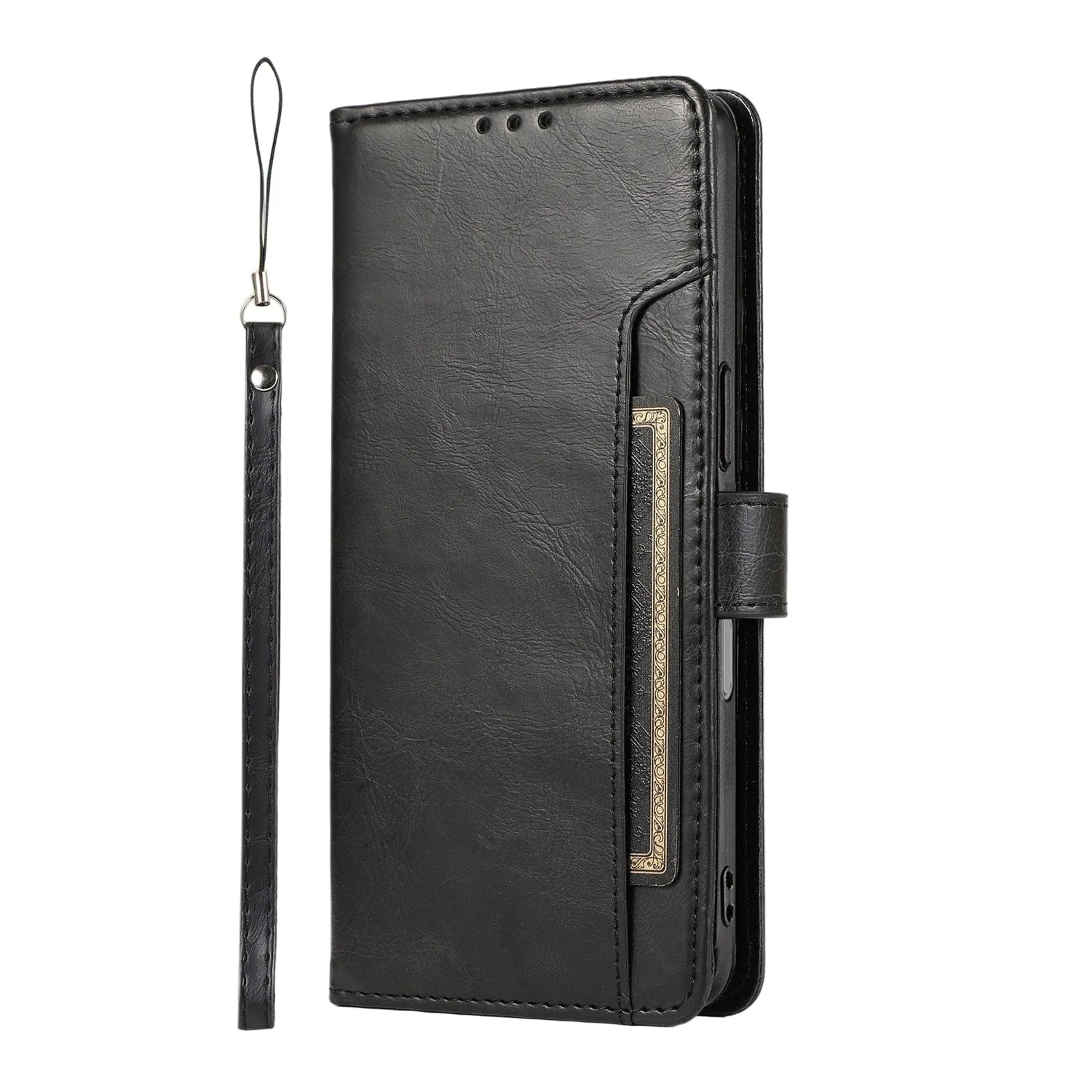 Matte Surface Design iPhone 17 Pro Max Case - Leather Folio Wallet | Indy Series