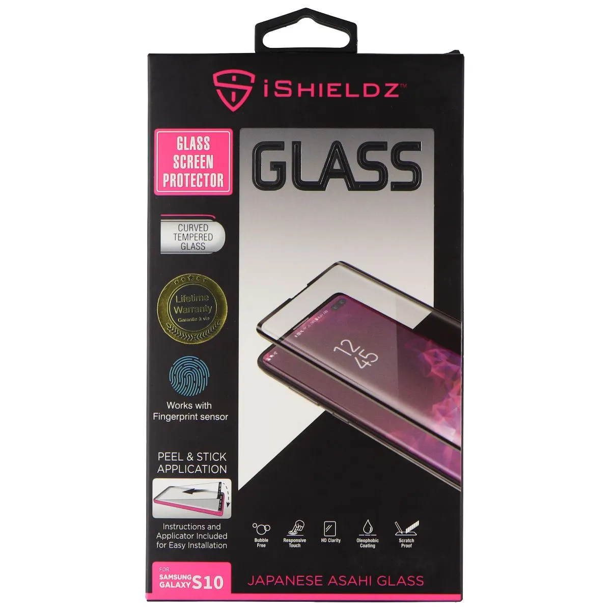 iShieldz Tempered Glass Screen Protector for Samsung Galaxy S10 - Clear Nano Screen Guard Blue light filter