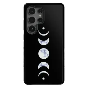 It's Just a Phase | Marble Moon Samsung Case Vivid Design Texture