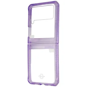 ITSKINS Hybrid Clear Phone Case for Galaxy Z Flip3 5G - Lavender & Transparent Soft Edge Look