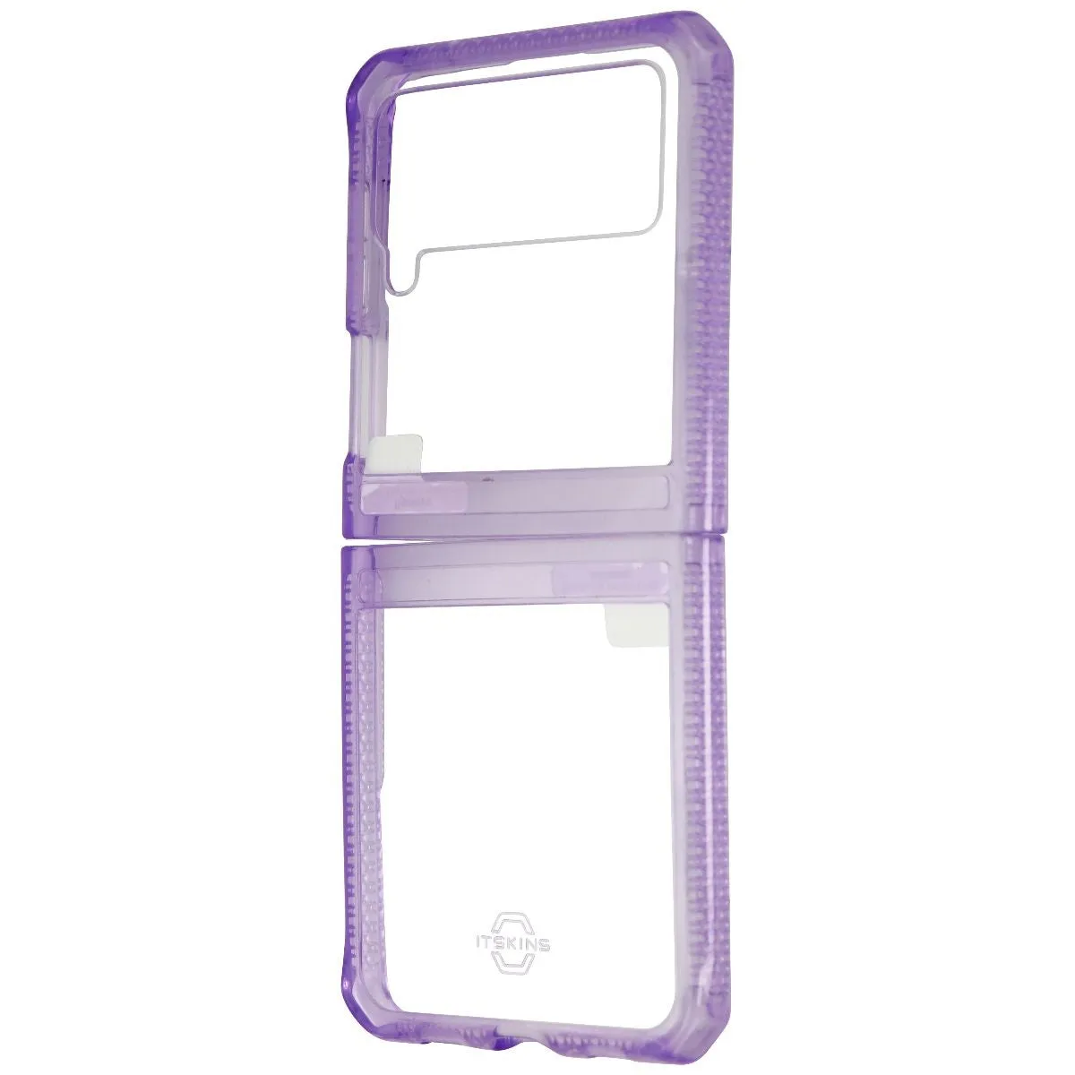 ITSKINS Hybrid Clear Phone Case for Galaxy Z Flip3 5G - Lavender & Transparent Soft Edge Look