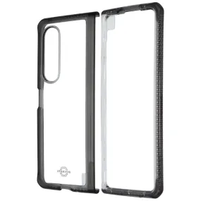 Practical Accessory Compact Feel ITSKINS Hybrid R // Clear Case for Samsung Galaxy Z Fold3 5G - Black/Transparent