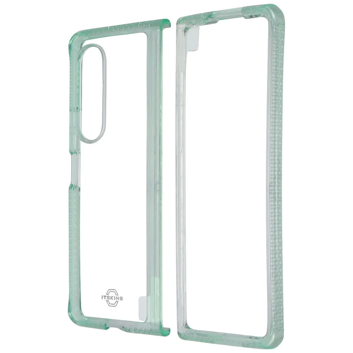 Hybrid Pattern iTSKINS Hybrid R // Clear Case for Samsung Galaxy Z Fold3 5G - Green/Clear