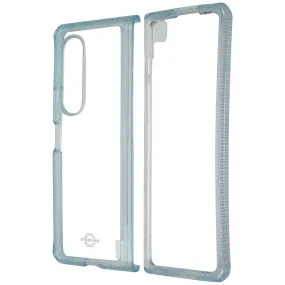 Rugged Look ITSKINS Hybrid R // Clear Case for Samsung Galaxy Z Fold3 5G - Light Blue/Clear