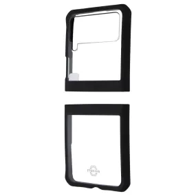 ITSKINS Hybrid // Solid Case for Samsung Galaxy Z Flip3 5G - Clear/Black High Durability