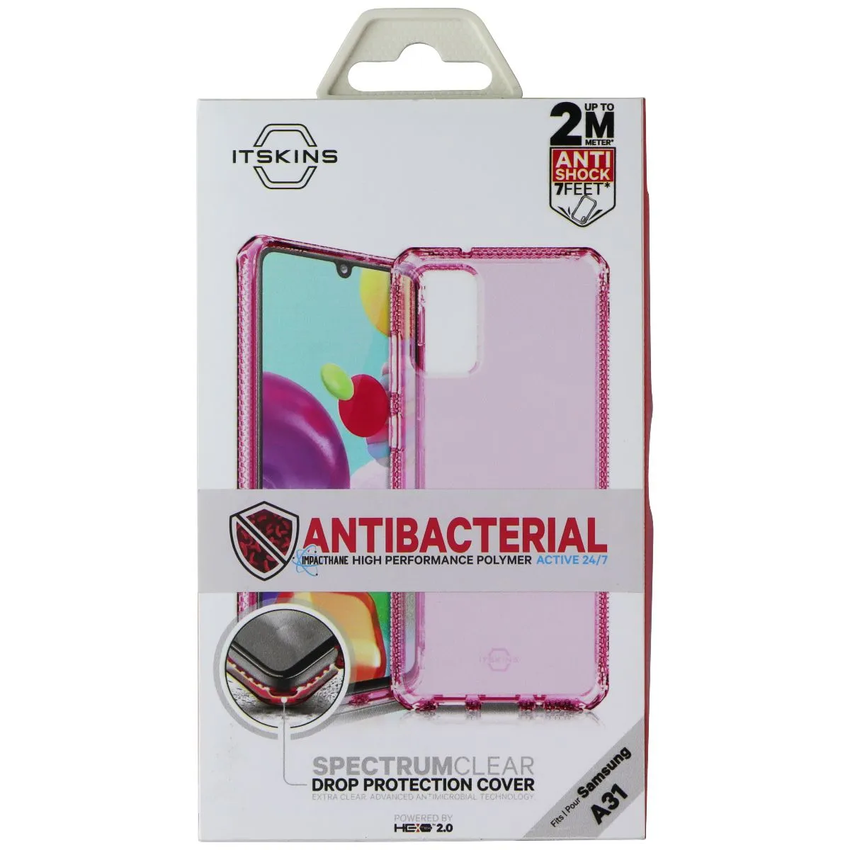 ITSKINS Spectrum // Clear Case for Samsung Galaxy A31 - Light Pink (Transparent) Everyday Accessory