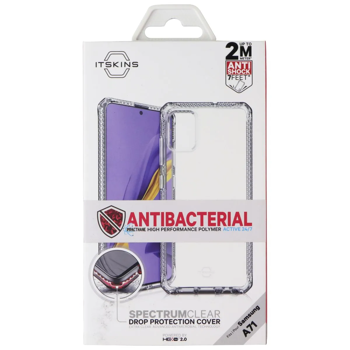 Fashion Forward Luxury Texture Design ITSKINS Spectrum Clear Protective Case for Samsung Galaxy A71 (Non-5G) - Clear