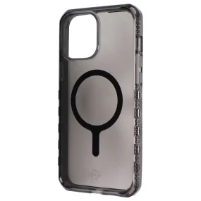 ITSKINS Supreme Clear Case for MagSafe for iPhone 13 Pro Max - Graphite Luxury Surface Soft Look Texture