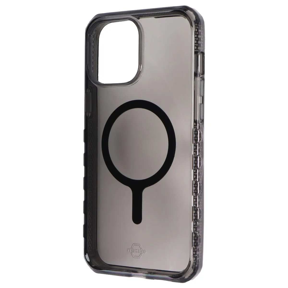 ITSKINS Supreme Clear Case for MagSafe for iPhone 13 Pro Max - Graphite Luxury Surface Soft Look Texture