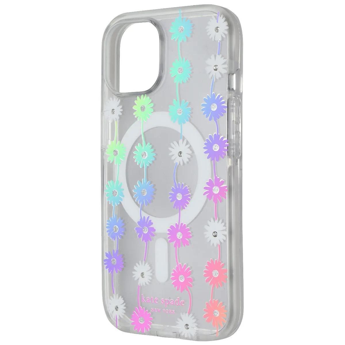 Gloss Layer Kate Spade Case for MagSafe for Apple iPhone 15/14/13 - Daisy Chain Iridescent