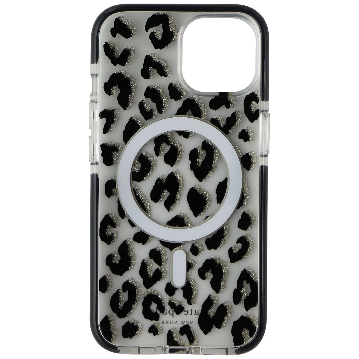 Kate Spade Defensive Case for MagSafe for iPhone 14 - City Leopard Smooth Look Texture