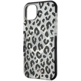 Kate Spade Defensive Case for MagSafe for iPhone 14 Plus - City Leopard metal frame