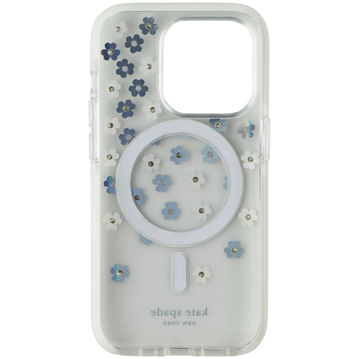 Kate Spade Defensive Case for MagSafe for iPhone 14 Pro - Scattered Flowers Artistic Design Functional Design