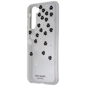 Polished Texture Design Soft Layer Texture Kate Spade Defensive Hardshell Case for Galaxy S21 & S21 5G - Scattered Flowers