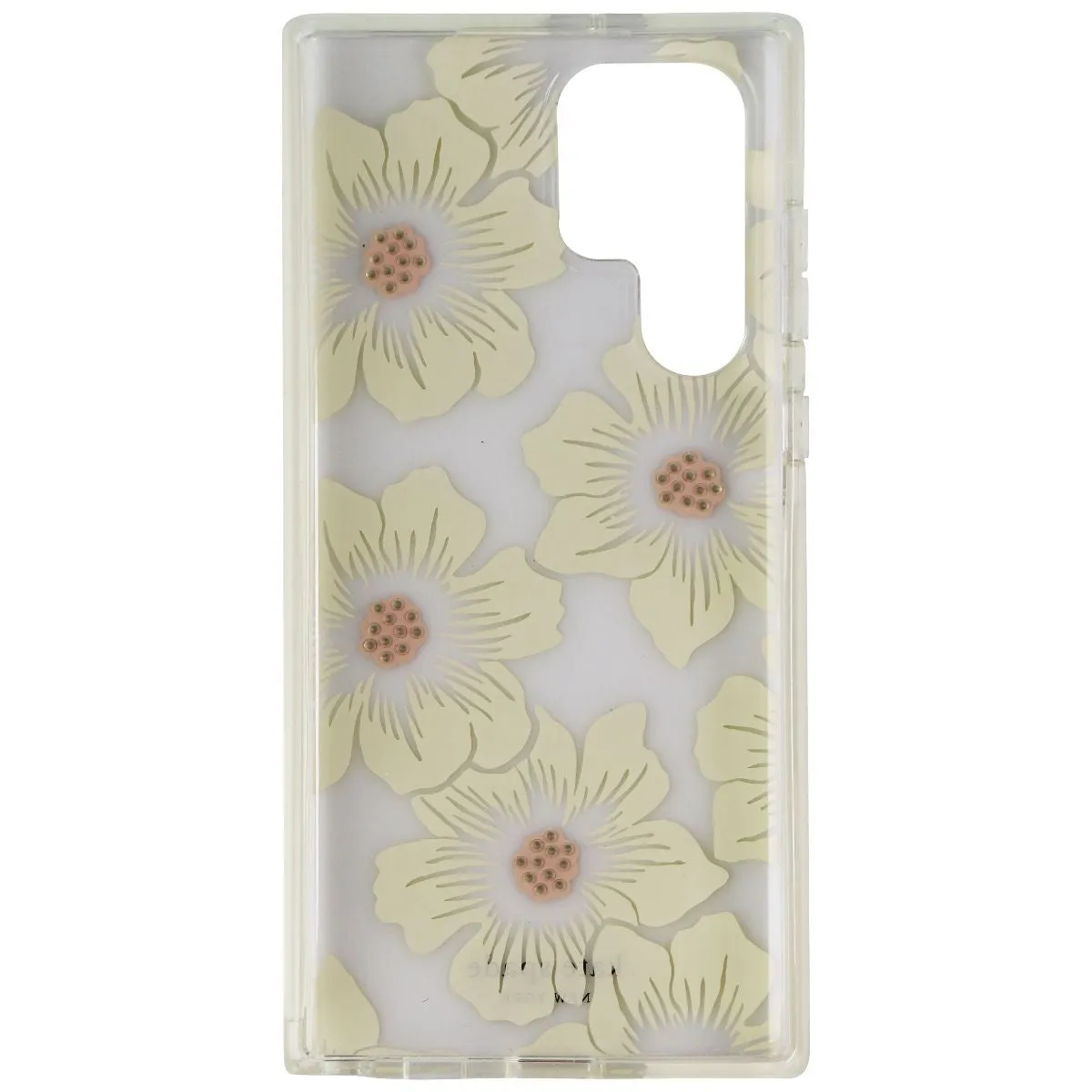 Kate-Spade Defensive Hardshell Case for Galaxy S22 Ultra - Hollyhock Floral Premium Grip