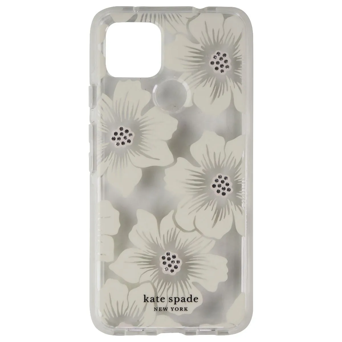 Kate Spade Defensive Hardshell Case for Google Pixel 4a (5G) - Hollyhock Floral Minimal Edge