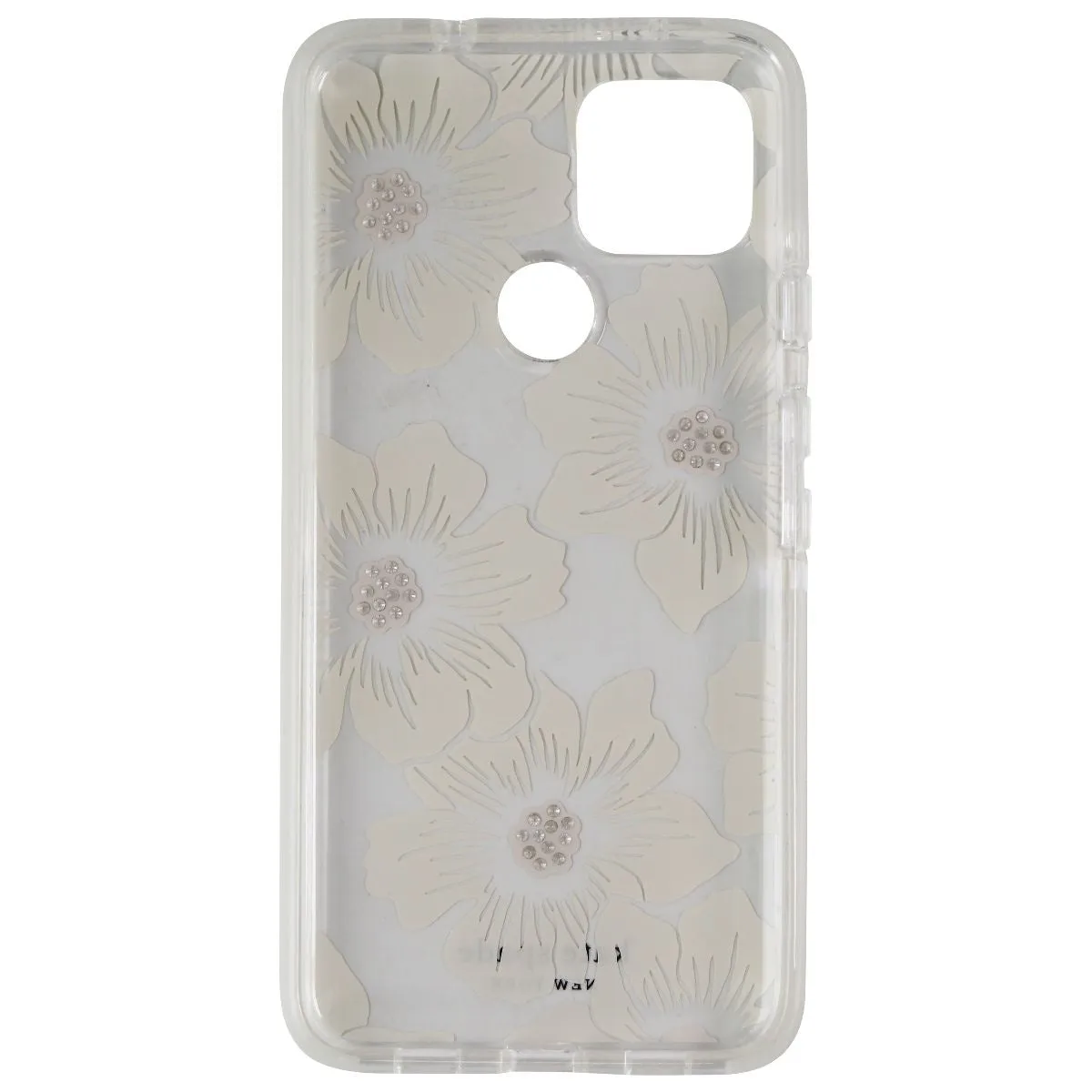 Anti scratch Soft Feel Kate Spade Defensive Hardshell Case for Google Pixel 4a (5G) - Hollyhock Floral
