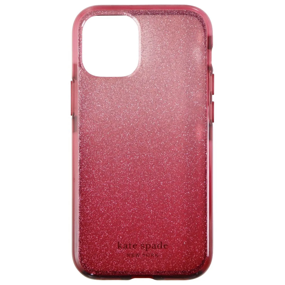 Kate Spade Defensive Hardshell Case for iPhone 12 mini - Glitter Ombre Magenta Sleek Grip Anti Shock