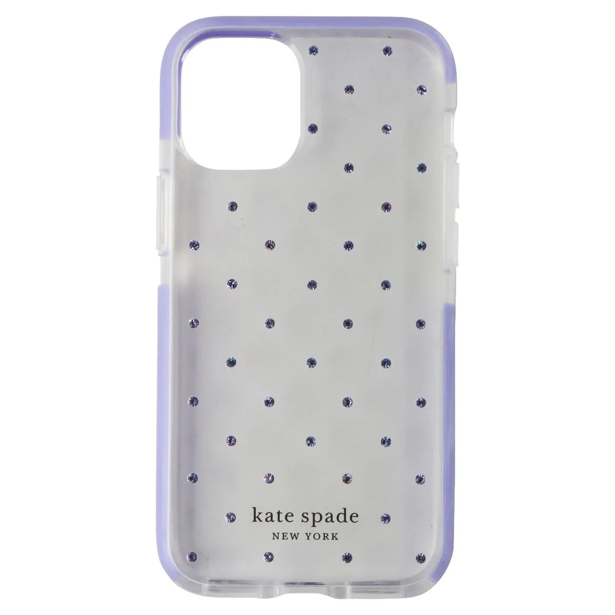 Kate Spade Defensive Hardshell Case for iPhone 12 Mini - Pin Dot Gems / Lilac Stylish Layer