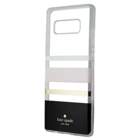 Kate Spade Flexible Hardshell Case for Galaxy Note8 - Pink/Gold/Blk/Clear Stripe Clear Pattern