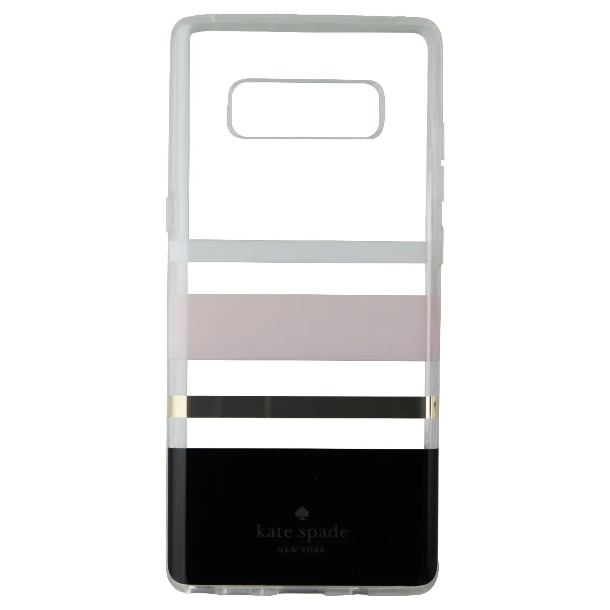 Everyday Look Kate Spade Flexible Hardshell Case for Galaxy Note8 - Pink/Gold/Blk/Clear Stripe