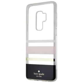 Kate Spade Flexible Hardshell Case for Galaxy S9  (Plus) Charlotte Stripe Black Bold Look Color Pattern