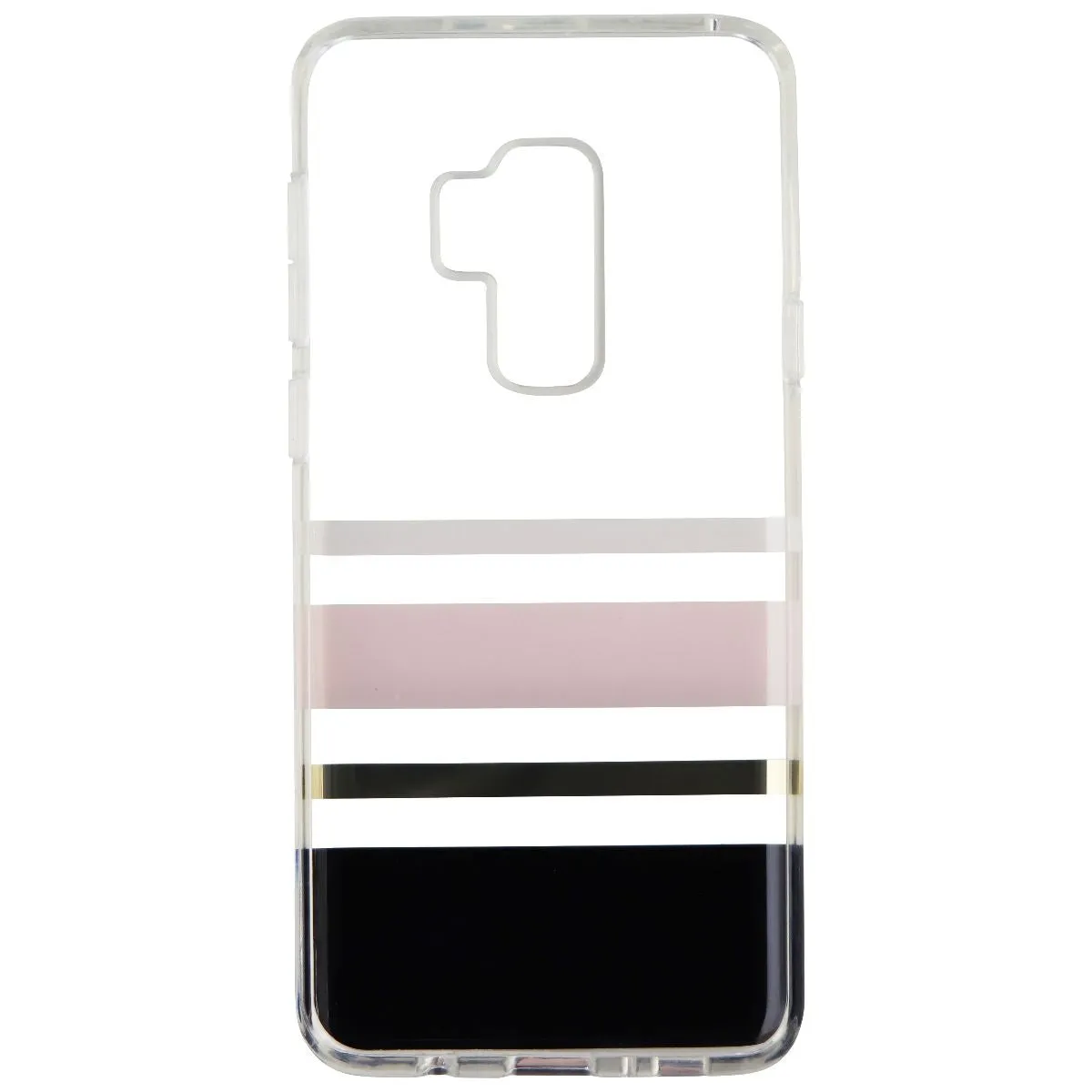 Rugged Frame Kate Spade Flexible Hardshell Case for Galaxy S9  (Plus) Charlotte Stripe Black