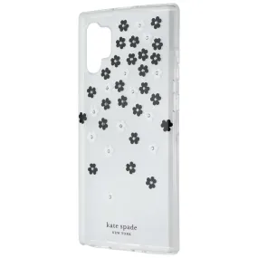 Premium Surface Flexible Shell Kate Spade Hard Case for Galaxy Note10  & Note10  (5G) - Clear/Scattered Flowers