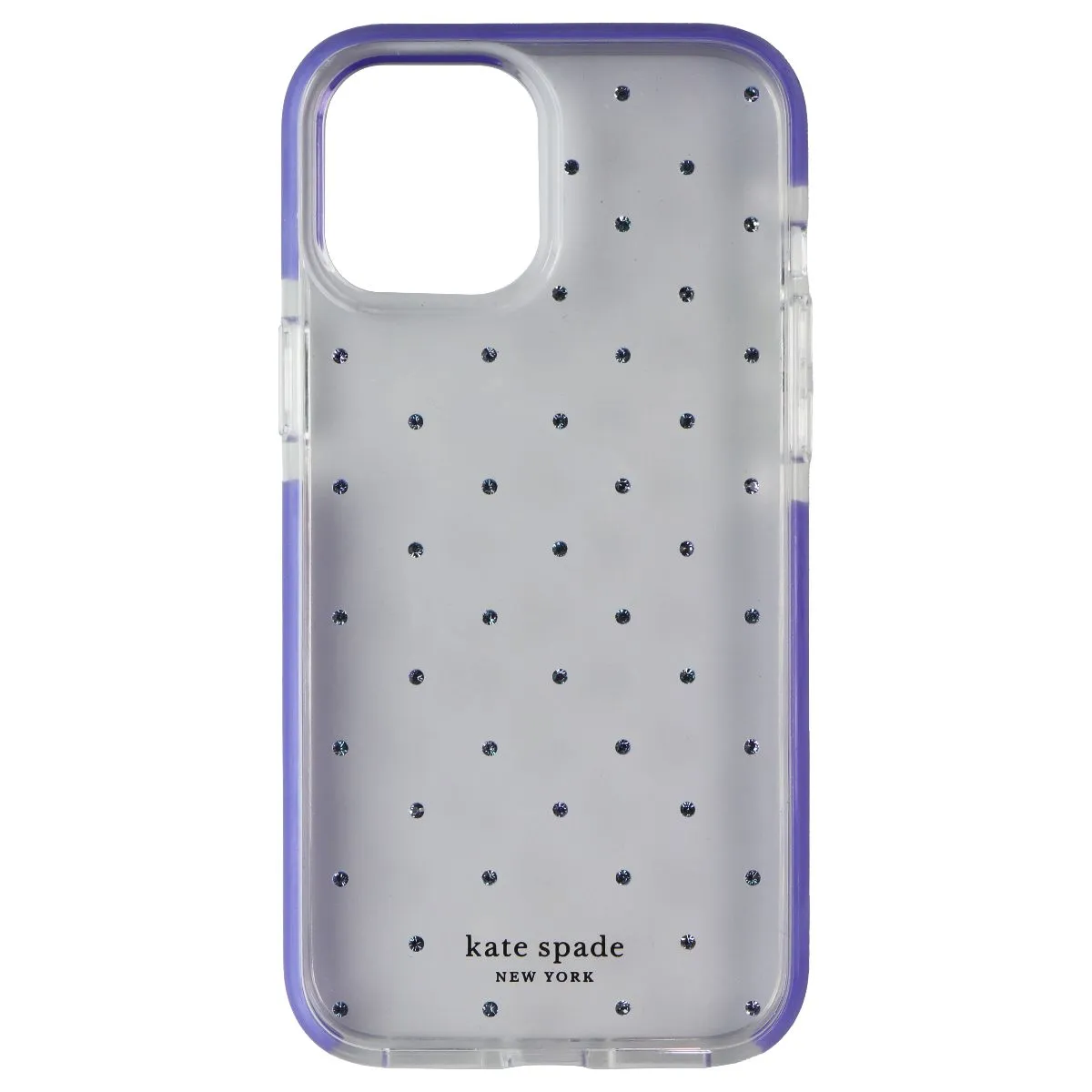 Kate Spade Hardshell Case for iPhone 12 Pro Max - Pin Dot Gems/Lilac Purple Fashion Statement Durable Texture Finish