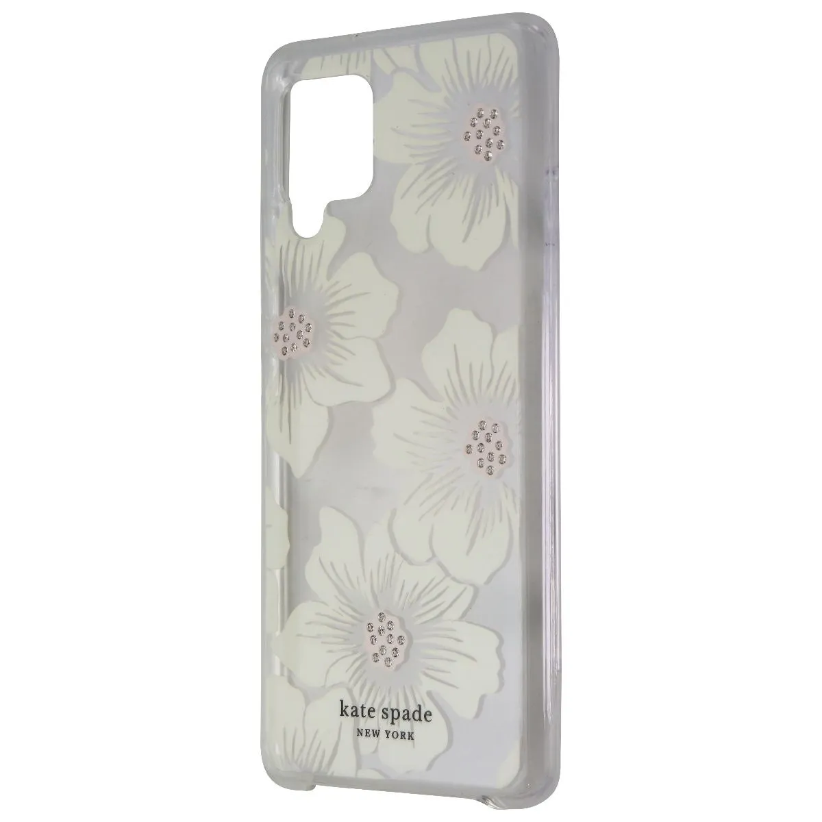 Futuristic style Soft Protection Kate Spade Hardshell Case for Samsung Galaxy A42 5G - Hollyhock Floral Clear