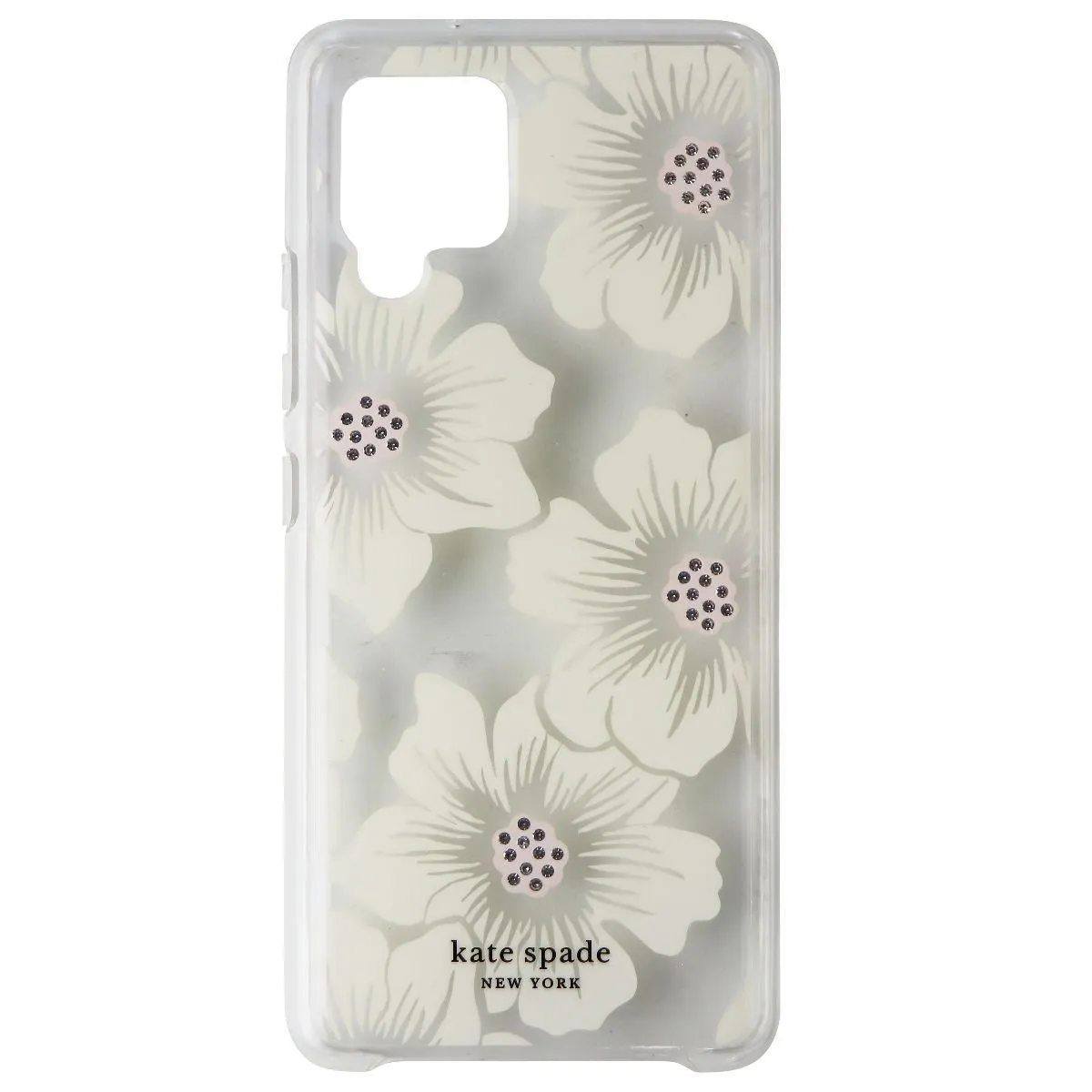 Smooth Pattern Kate Spade Hardshell Case for Samsung Galaxy A42 5G - Hollyhock Floral Clear