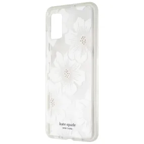 Kate Spade Hardshell Case for Samsung Galaxy A51 (Non 5G) - Clear/White Flowers Smooth Texture Pattern Resistant Layer