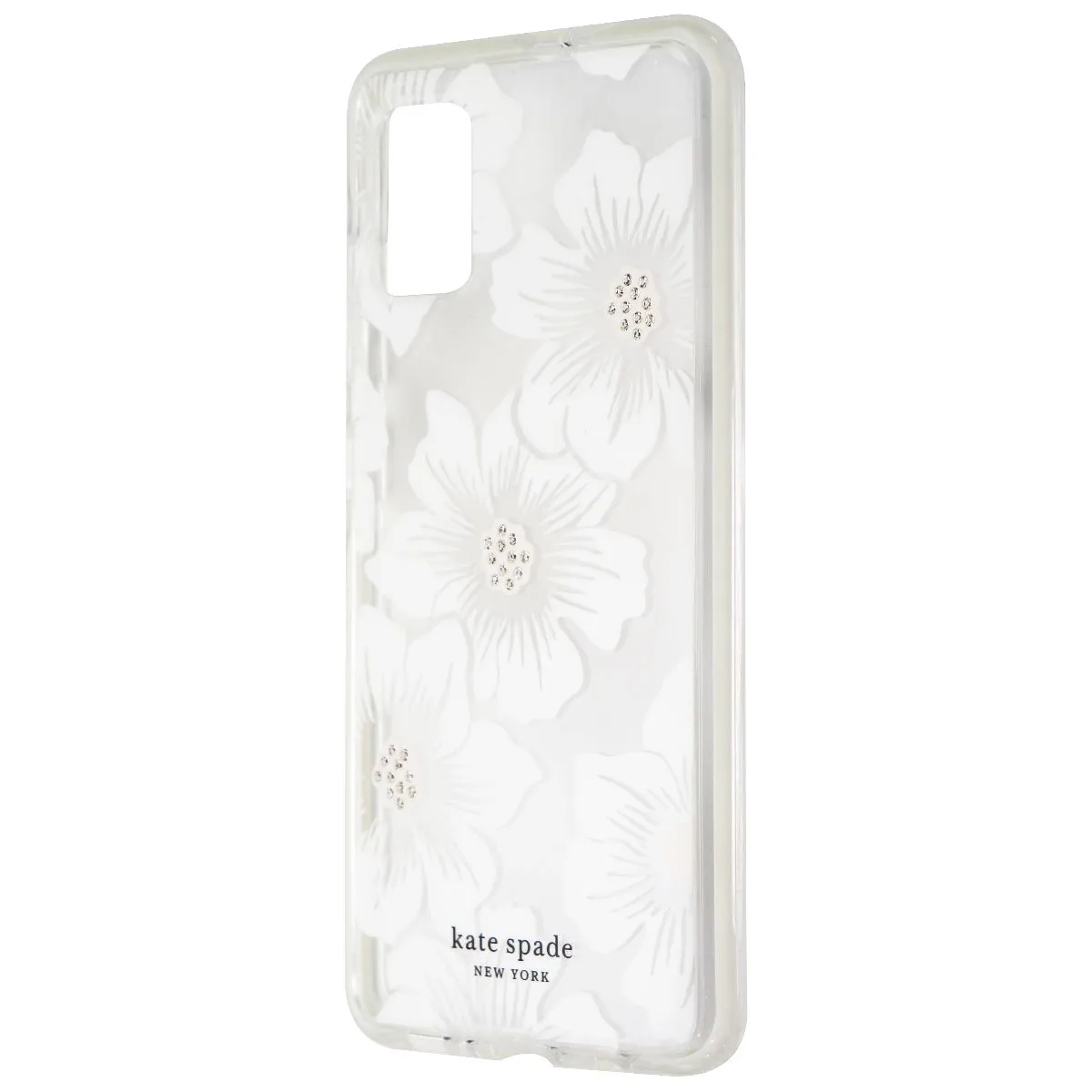 Kate Spade Hardshell Case for Samsung Galaxy A51 (Non 5G) - Clear/White Flowers Smooth Texture Pattern Resistant Layer