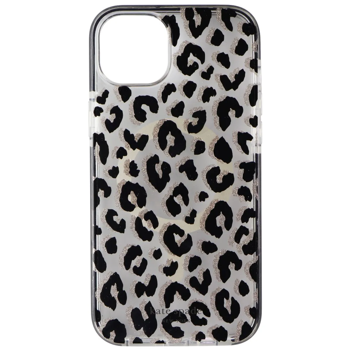 Smooth Pattern Kate Spade New York MagSafe Case for iPhone 15 Plus - City Leopard Glitter