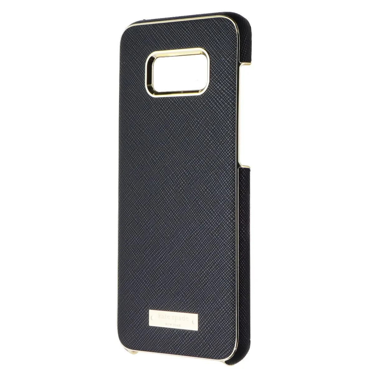 Subtle design Travel Essential Kate Spade NY Wrap Series Case for Galaxy S8  (S8 Plus) - Saffiano Black - Gold