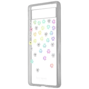 Soft Shape Perfect Fit Kate Spade Protective Hardshell Case for Pixel 6a - Scattered Flowers/Iridescent