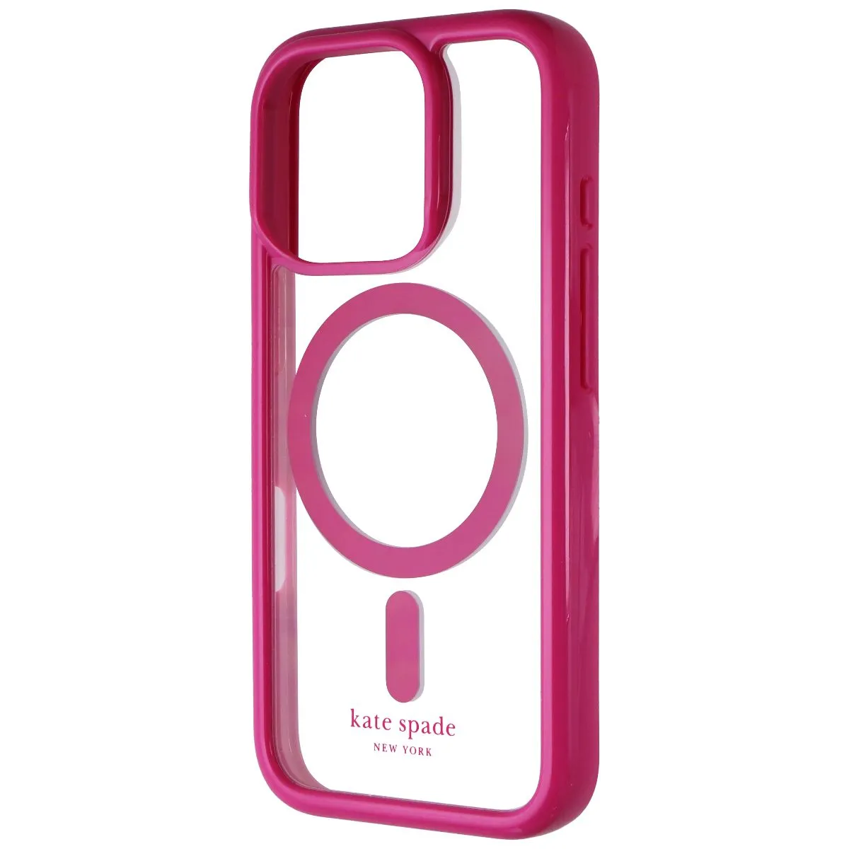 Kate Spade Ultra Protective Case for MagSafe for iPhone 16 Pro - Pink/Clear Tactile Feel Flexible Shell