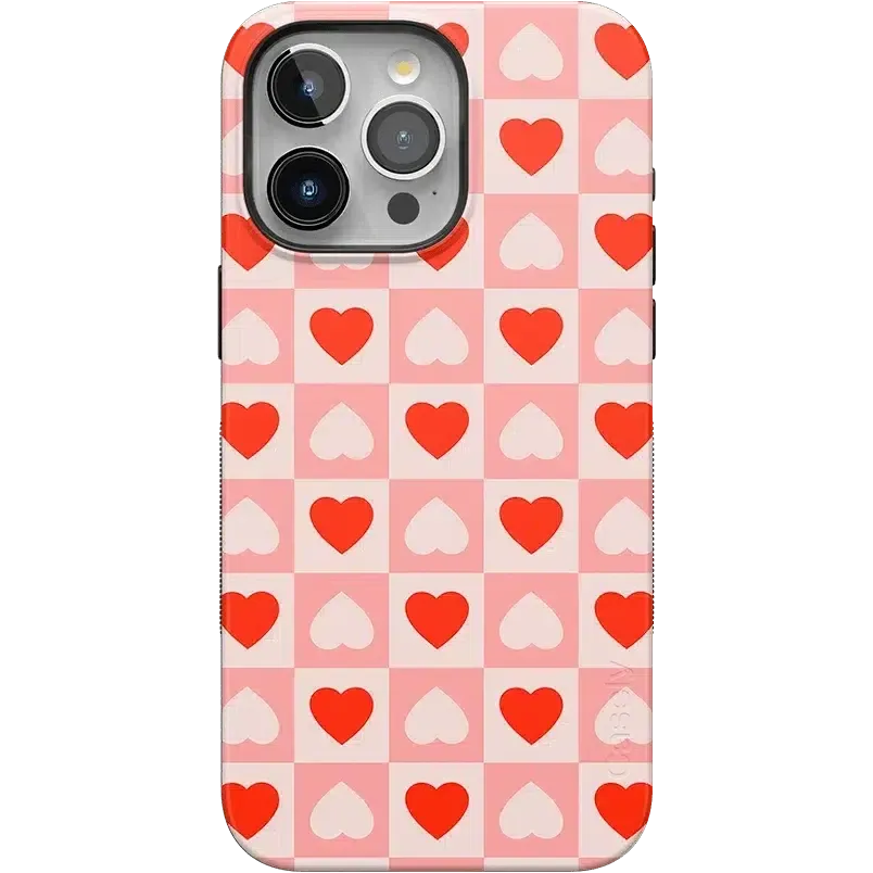 Durable Edge Finish King of My Heart | Checkered Hearts Case