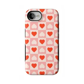 King of My Heart | Checkered Hearts Case Stylish Detail Layer