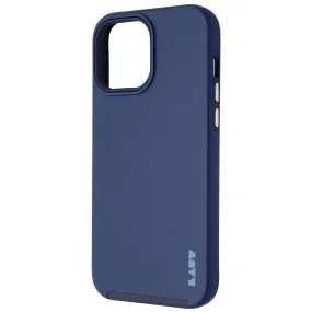 Minimal Detail Texture Everyday Carry LAUT Shield Series Dual Layer Case for Apple iPhone 13 Pro Max - Indigo Blue