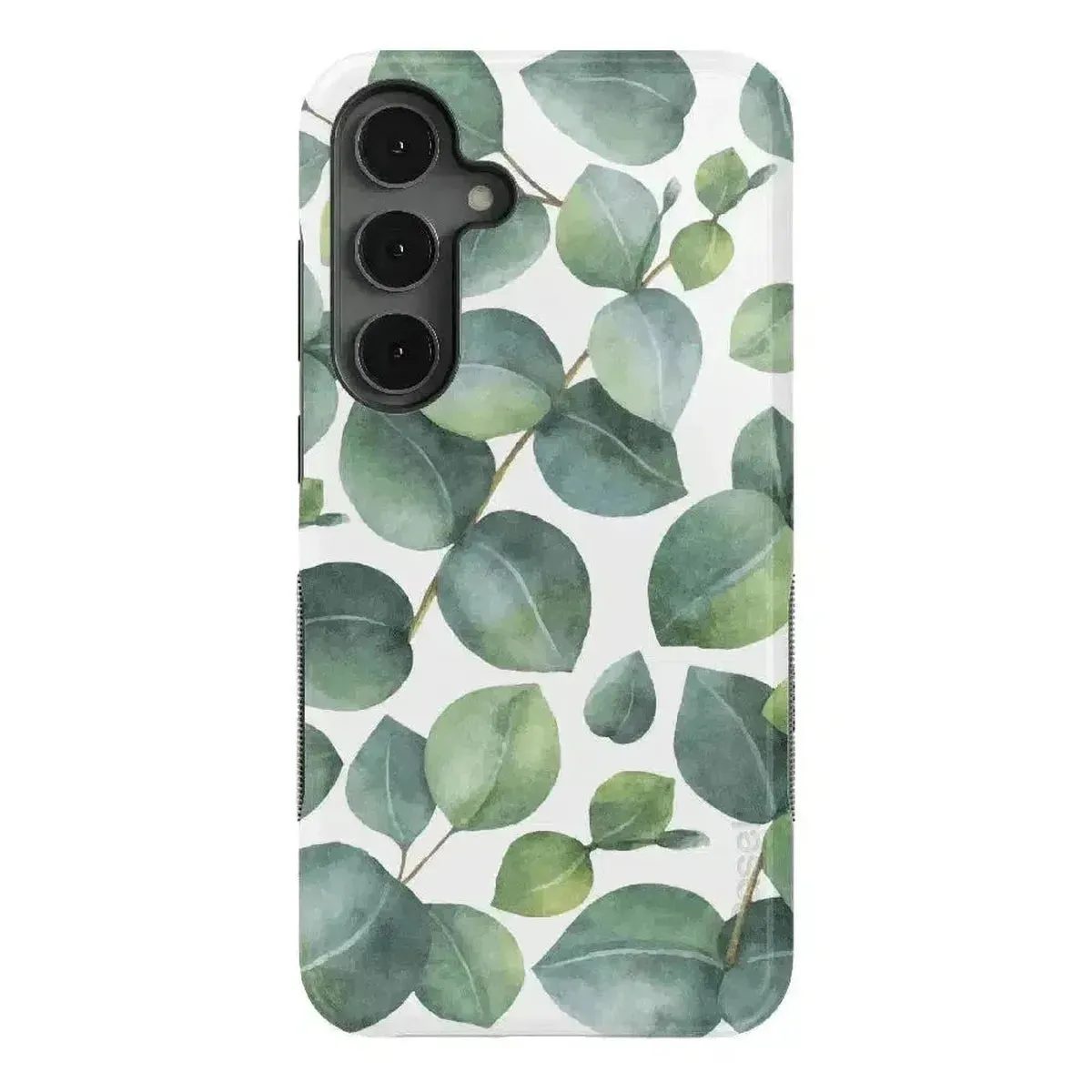 Soft Pattern Layer Rugged Feel Leaf Me Alone | Green Floral Print Samsung Case