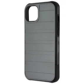 Luxury Layer Texture Textured Comfort Verizon Rugged Dual Layer Case for Apple iPhone 14 Plus - Black