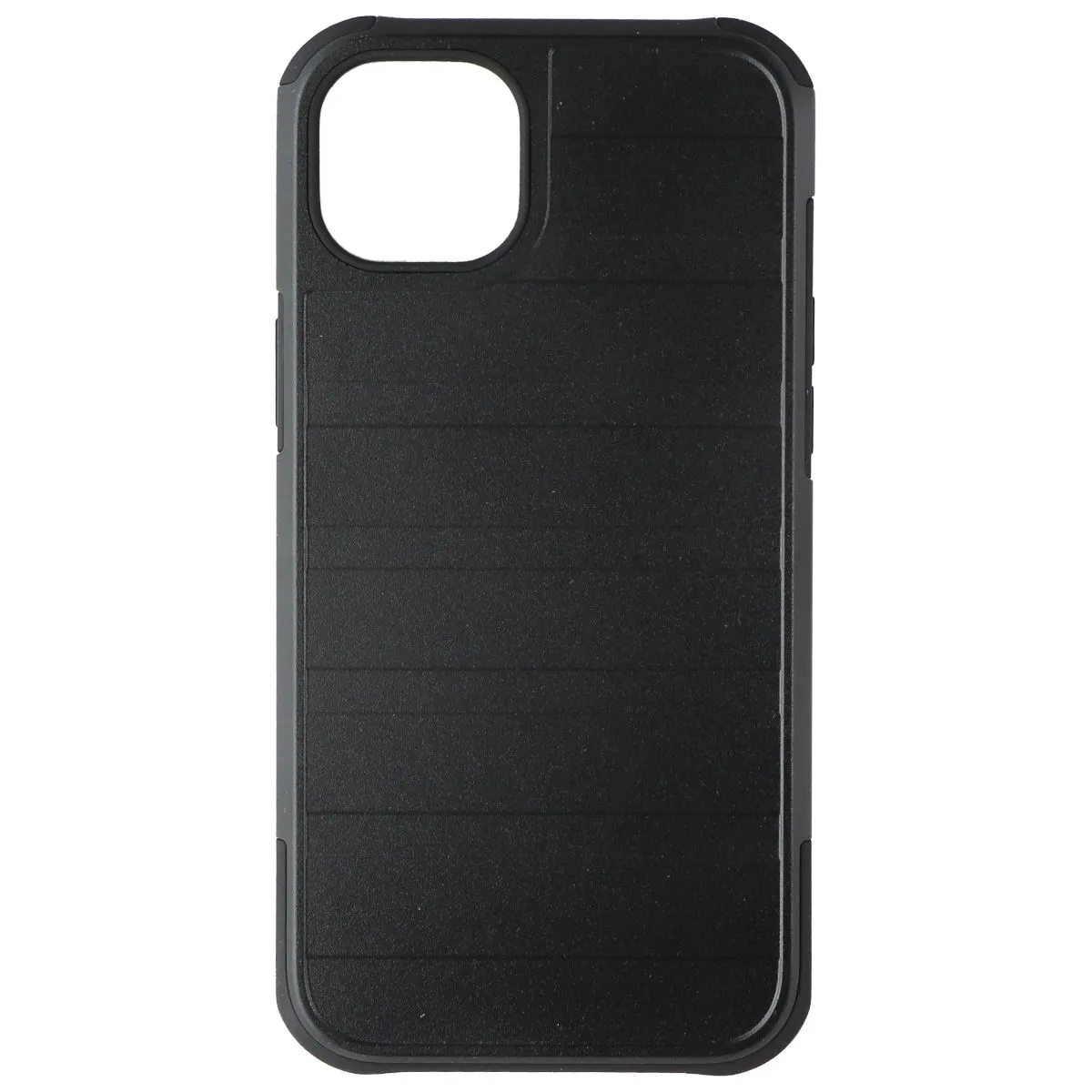 Verizon Rugged Dual Layer Case for Apple iPhone 14 Plus - Black Minimal Detail Texture Wireless Charging Compatible