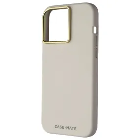 Luxury Detail Durable Finish Layer Case-Mate Silicone Case for MagSafe for iPhone 15 Pro Max - Beige
