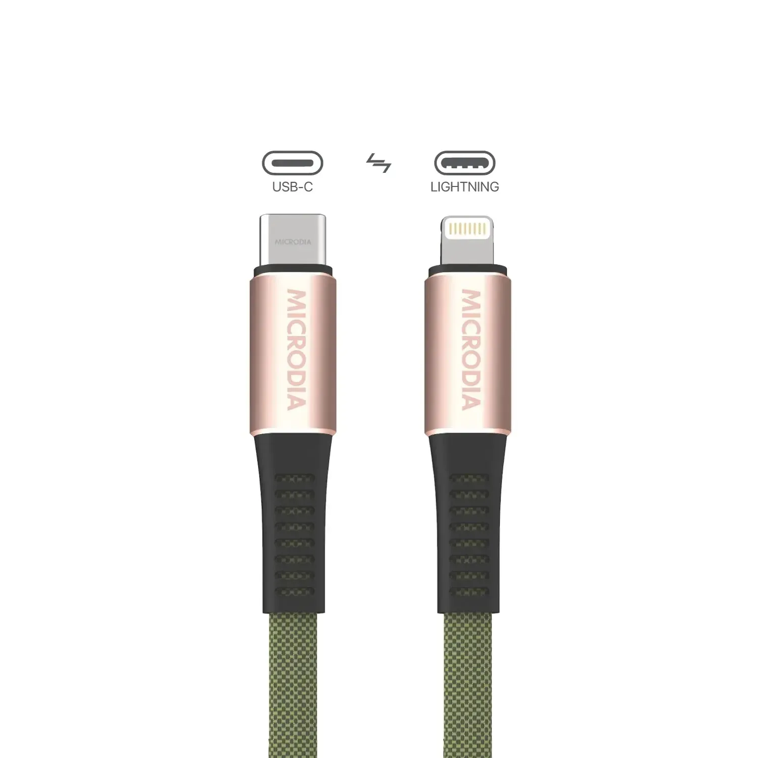 Polished Finish MICRODIA ExeCable? Shoelace 60W USB-C to Lightning Charge & Sync Cable