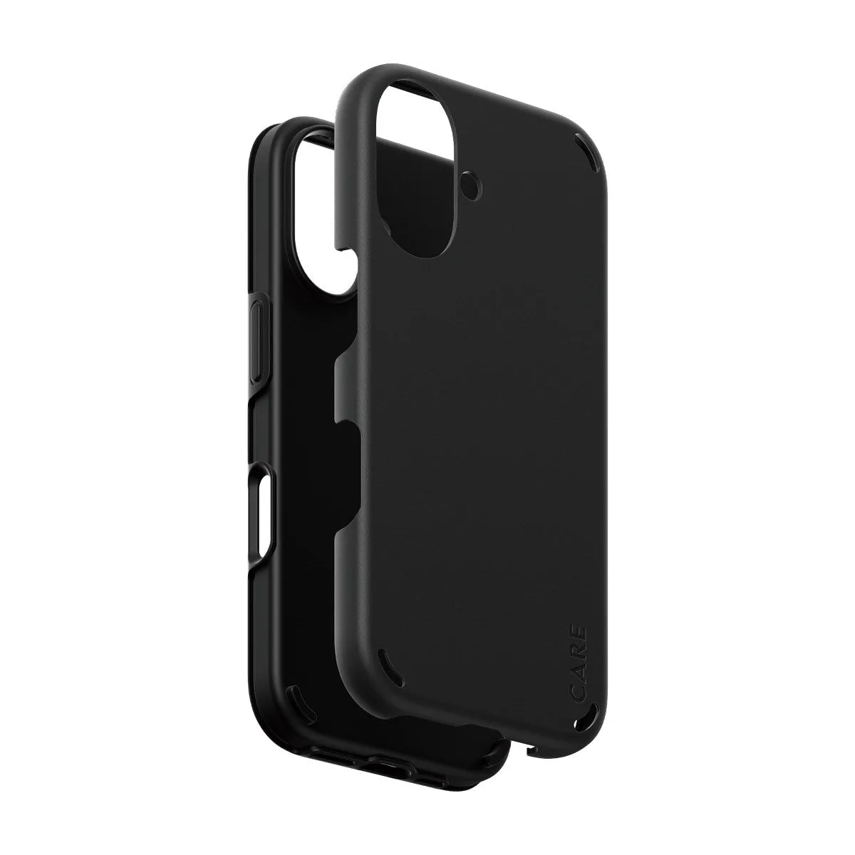 Handheld device Sleek Guard CARE by PanzerGlass? Double Defense Case Black iPhone 16